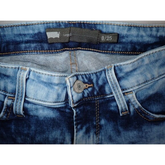 Levis Jegging‎ Legging Jeans Junior size 0/25 overdye skinny Straight Stretch - Picture 4 of 7